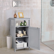 Bathroom Floor Cabinet - White Wooden Storage Rack 18" x 33"-Floor Cabinets-DECOROLALA