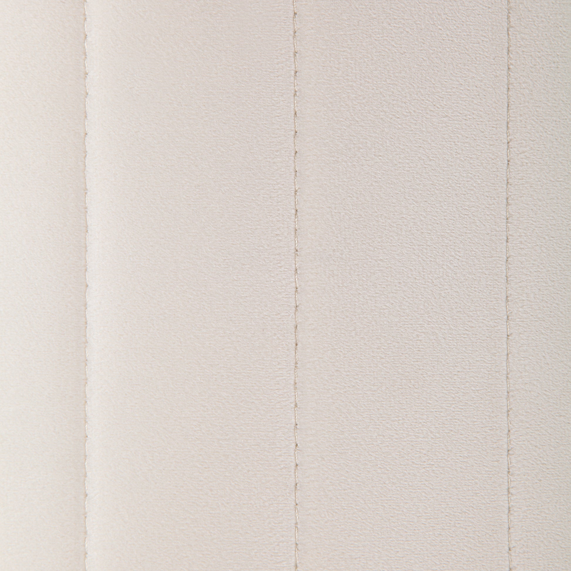 Baylor Indoor Poly-Velvet Ottoman, Off-White-Ottoman-DECOROLALA