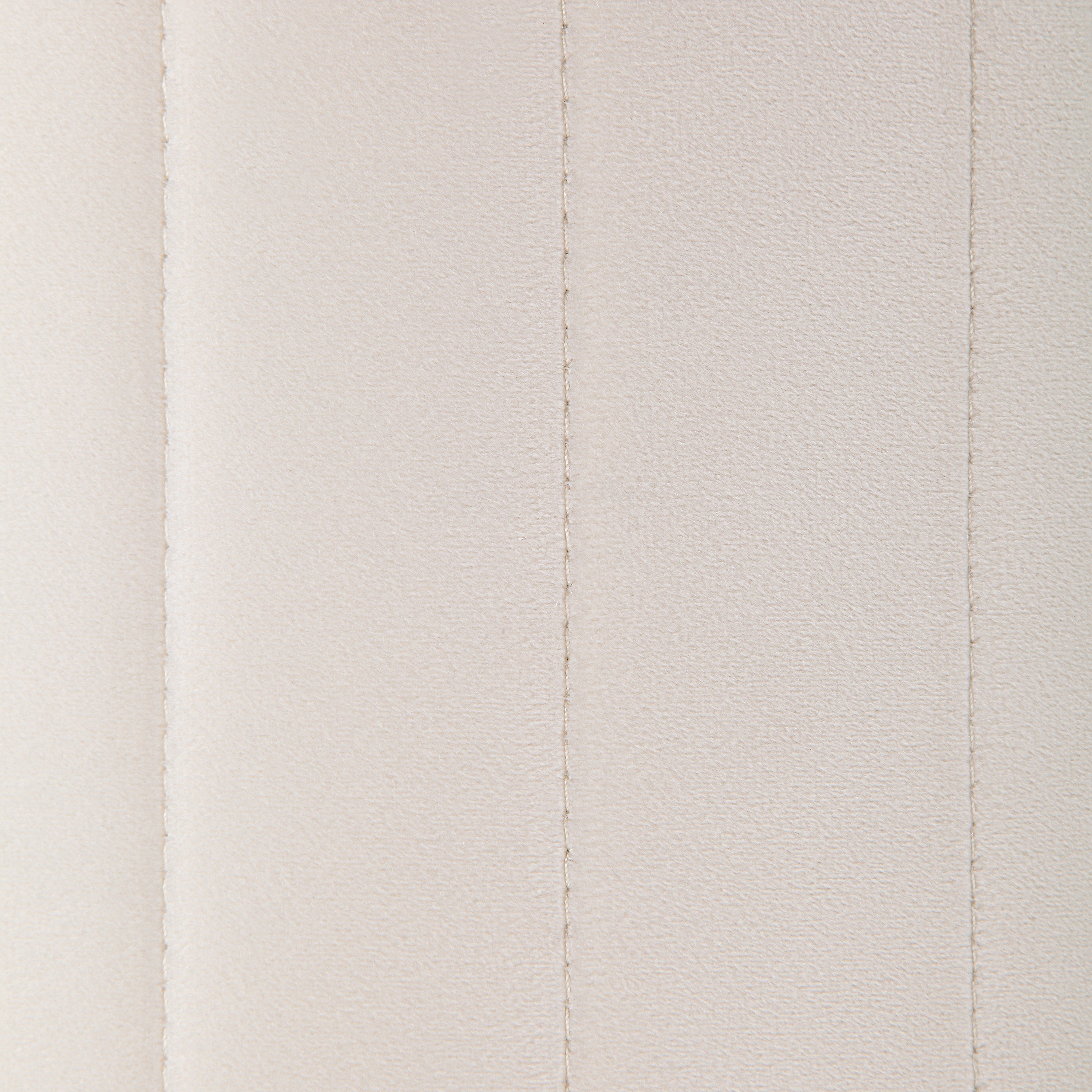 Baylor Indoor Poly-Velvet Ottoman, Off-White-Ottoman-DECOROLALA