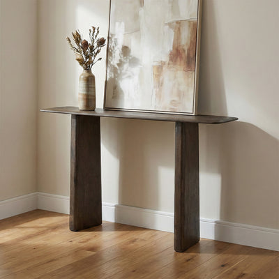 Table console Bazul - Bois de manguier massif moka