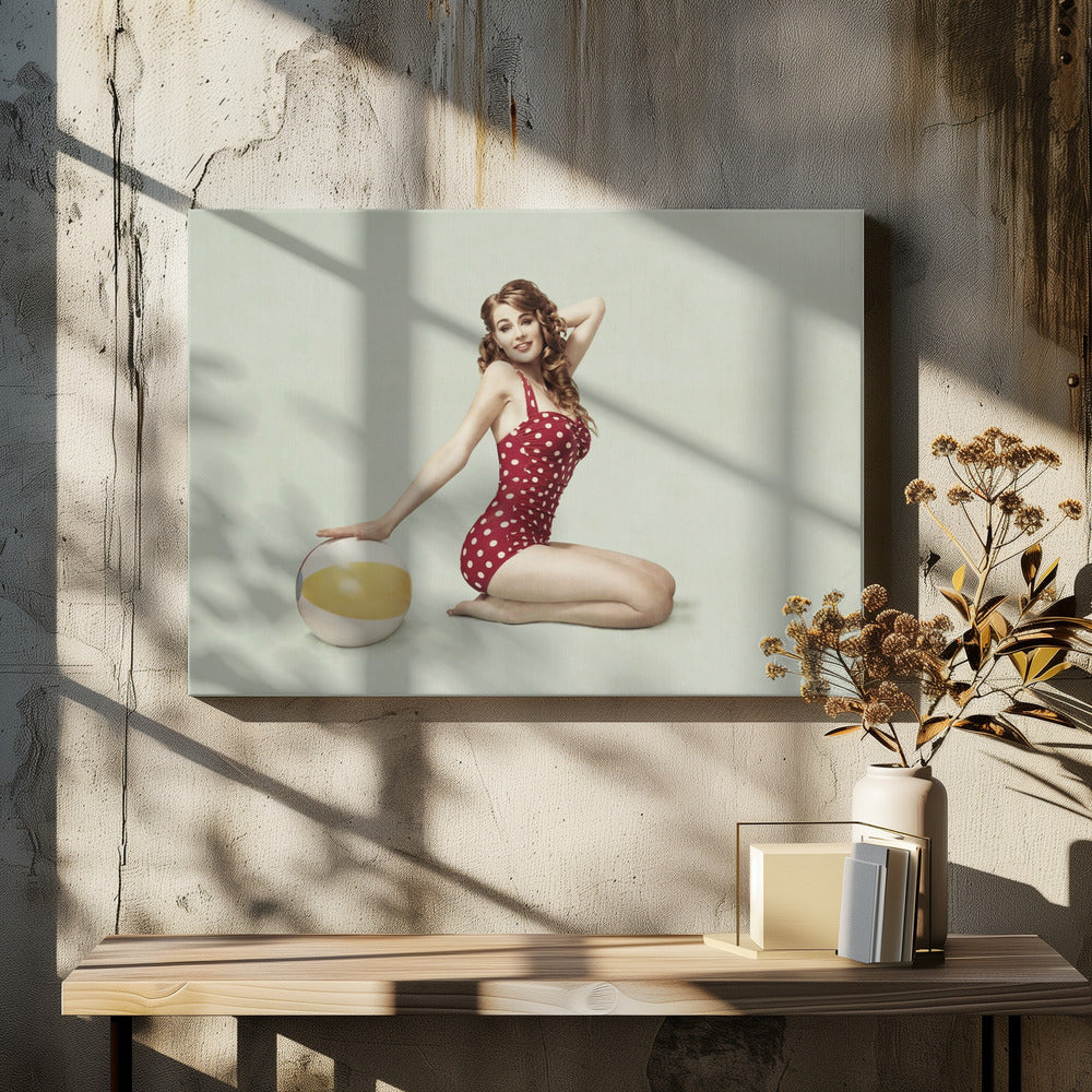 Beach Pin Up by Bart Peeters-canvas-DECOROLALA