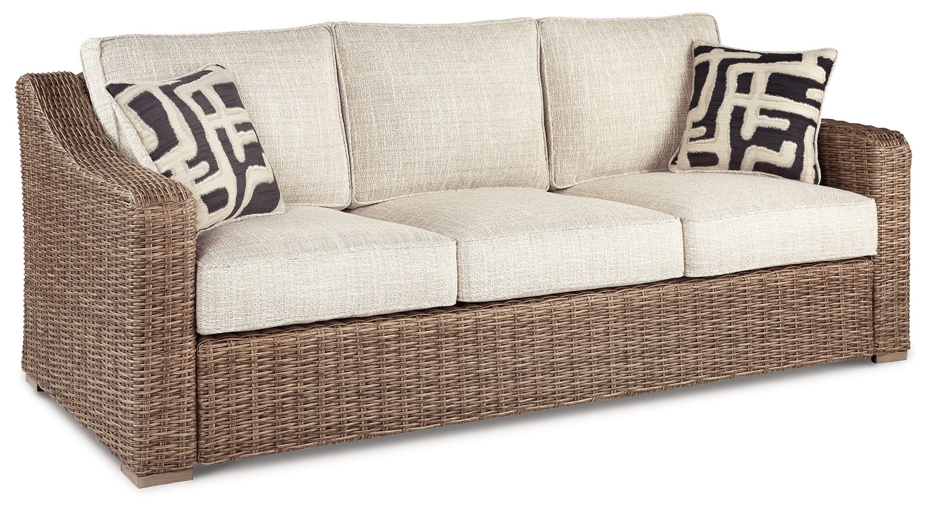 Beachcroft Sofa With Cushion - Beige 82"W-Sofas-DECOROLALA