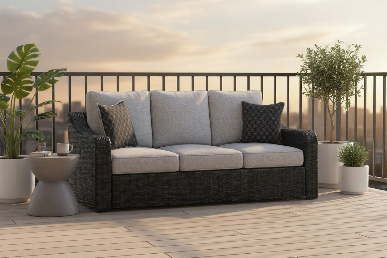 Beachcroft Sofa With Cushion - Beige 82"W-Sofas-DECOROLALA