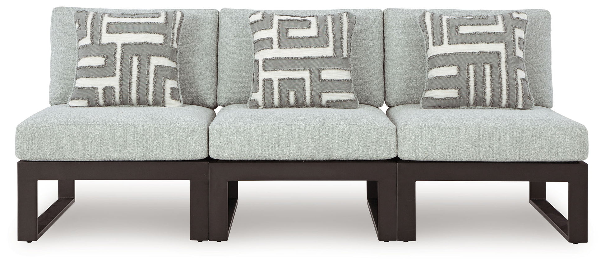 Beachloft Outdoor Sectional - Black-Stationary Sectionals-DECOROLALA