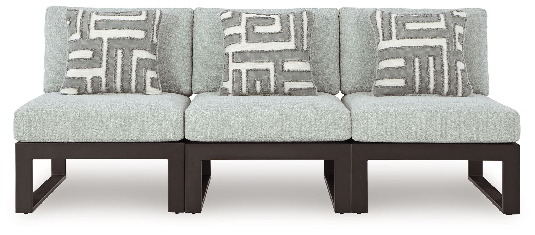 Beachloft Outdoor Sectional - Black-Stationary Sectionals-DECOROLALA