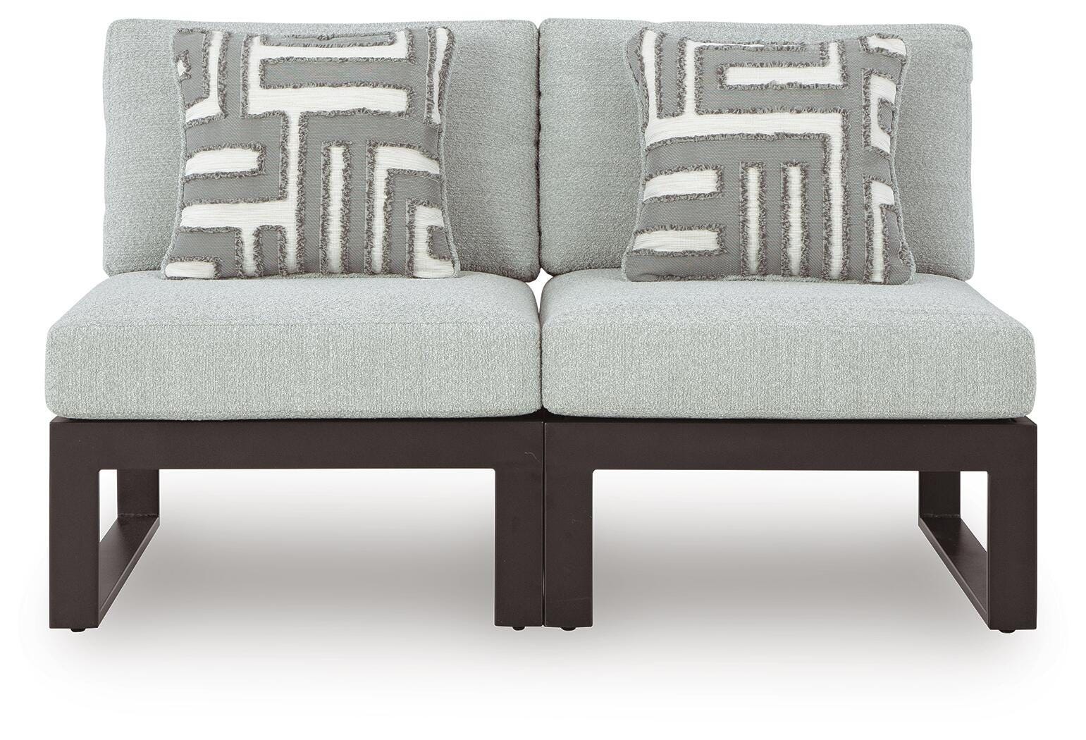 Beachloft Outdoor Sectional - Black-Stationary Sectionals-DECOROLALA