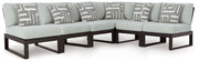 Beachloft Outdoor Sectional - Black-Stationary Sectionals-DECOROLALA