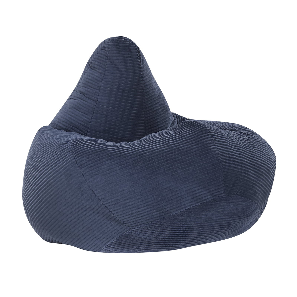 Bean Bag Chair for Adults - Blue Corduroy Lazy Sofa 35" x 32"-Sofas & Loveseats-DECOROLALA