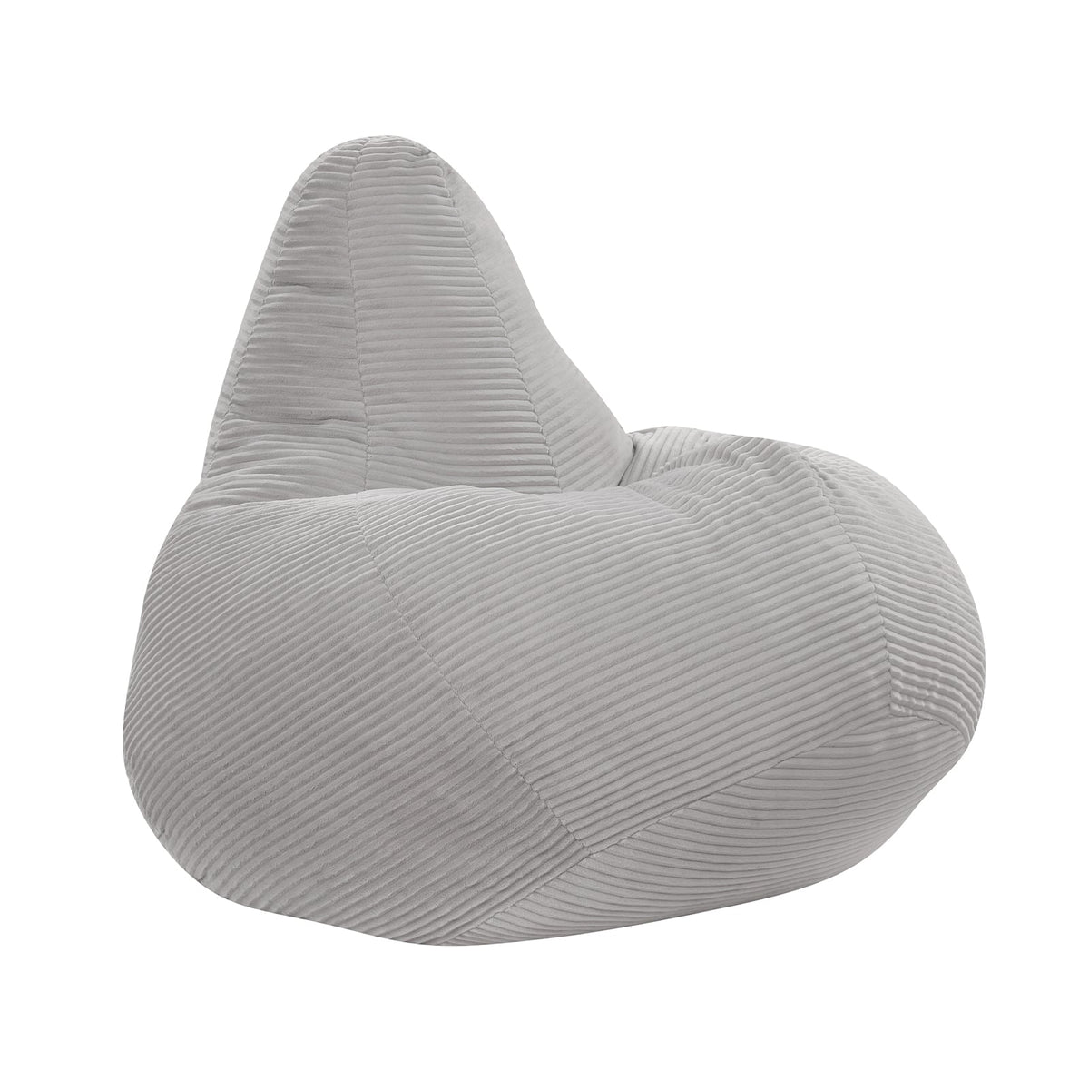 Bean Bag Chair for Adults - Gray Corduroy Lazy Sofa 35" x 32"-Sofas & Loveseats-DECOROLALA