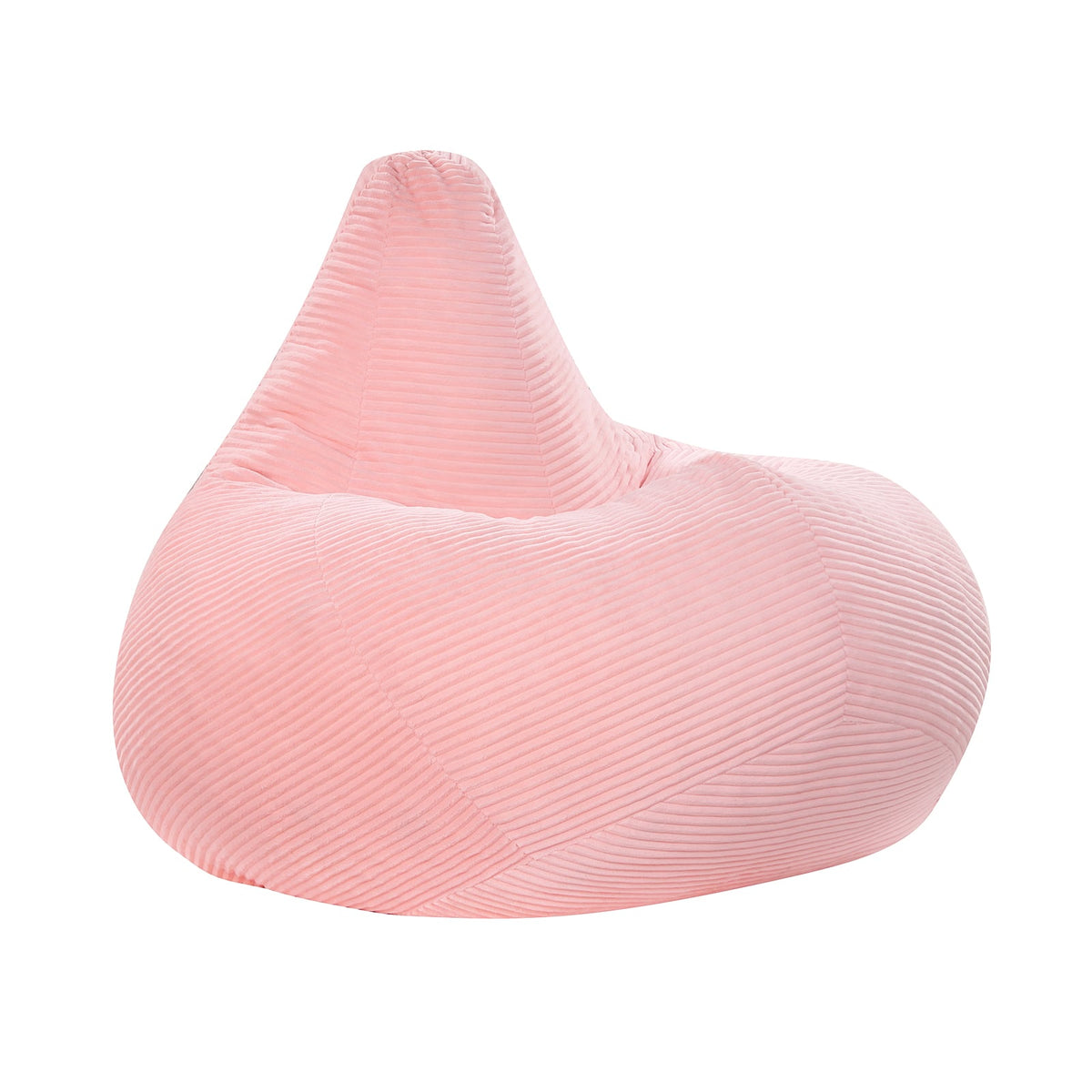 Bean Bag Chair for Adults - Pink Corduroy Accent Lazy Sofa-Sofas & Loveseats-DECOROLALA