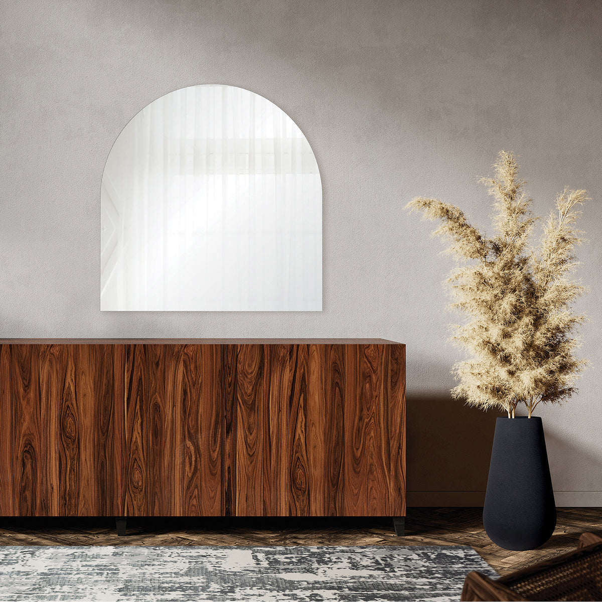 Beasley 40" Tall Arch Wall Mirror-Mirrors-DECOROLALA