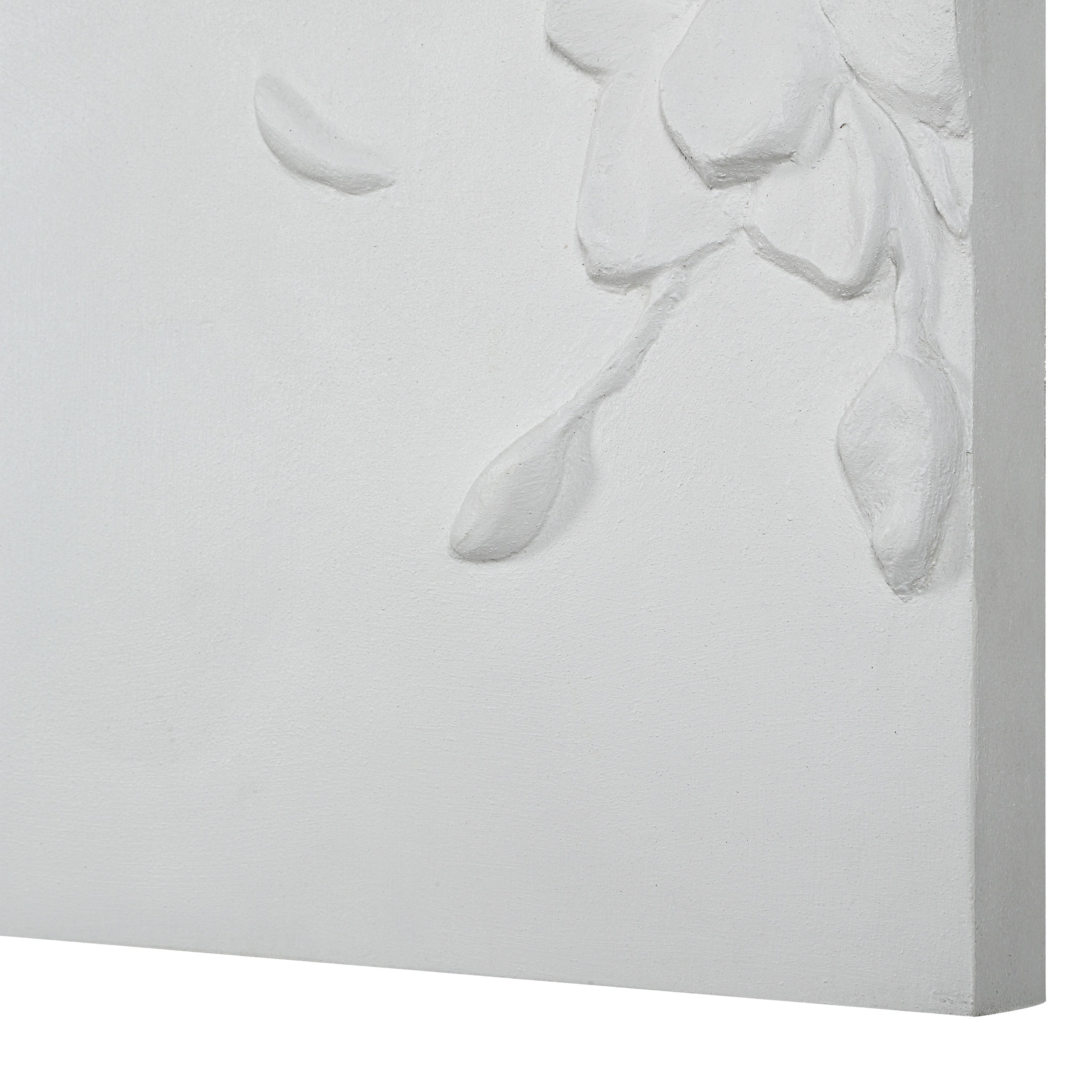 Beaudelaire 20" Wide Wall Decor, Matte White-Wall Art-DECOROLALA
