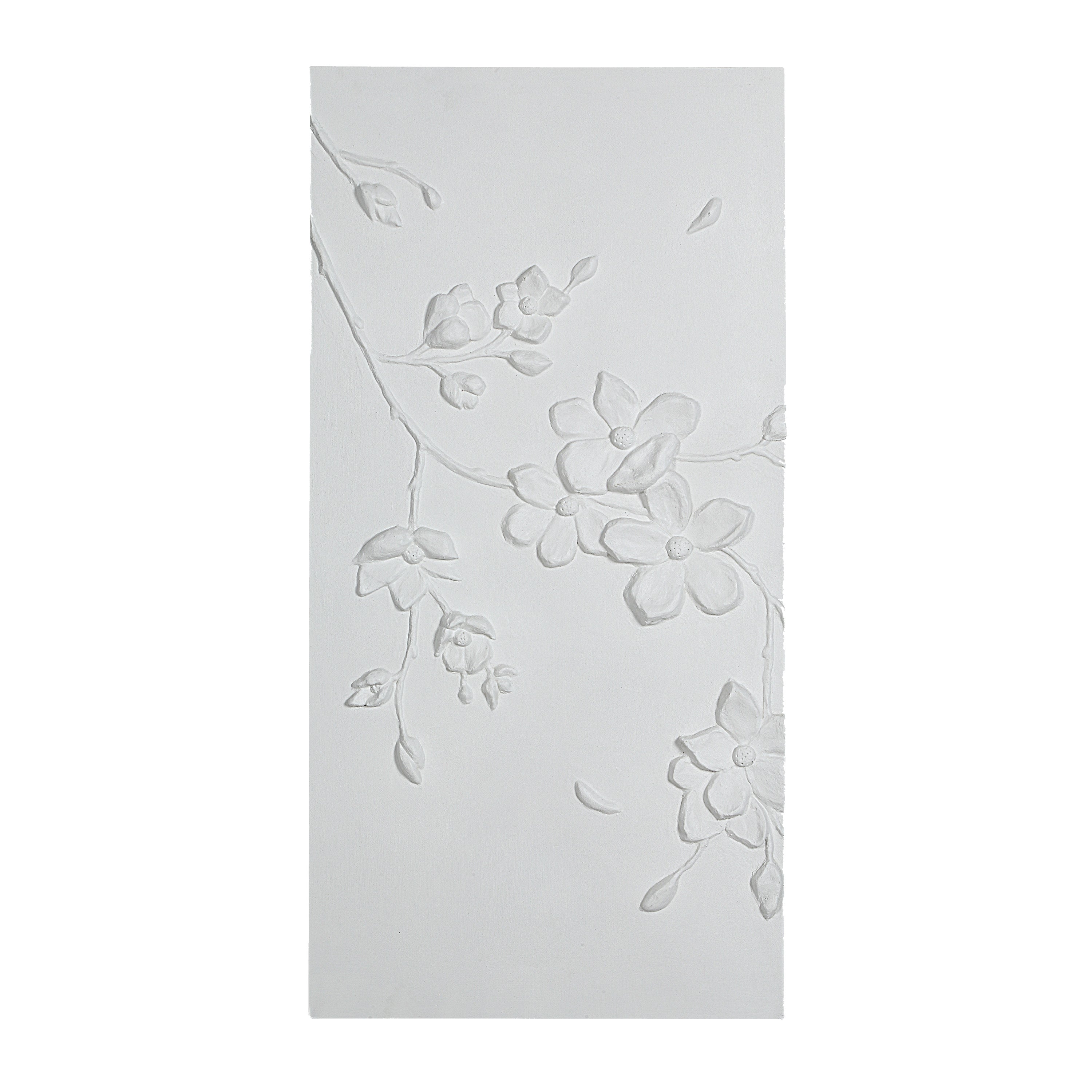 Beaudelaire 20" Wide Wall Decor, Matte White-Wall Art-DECOROLALA