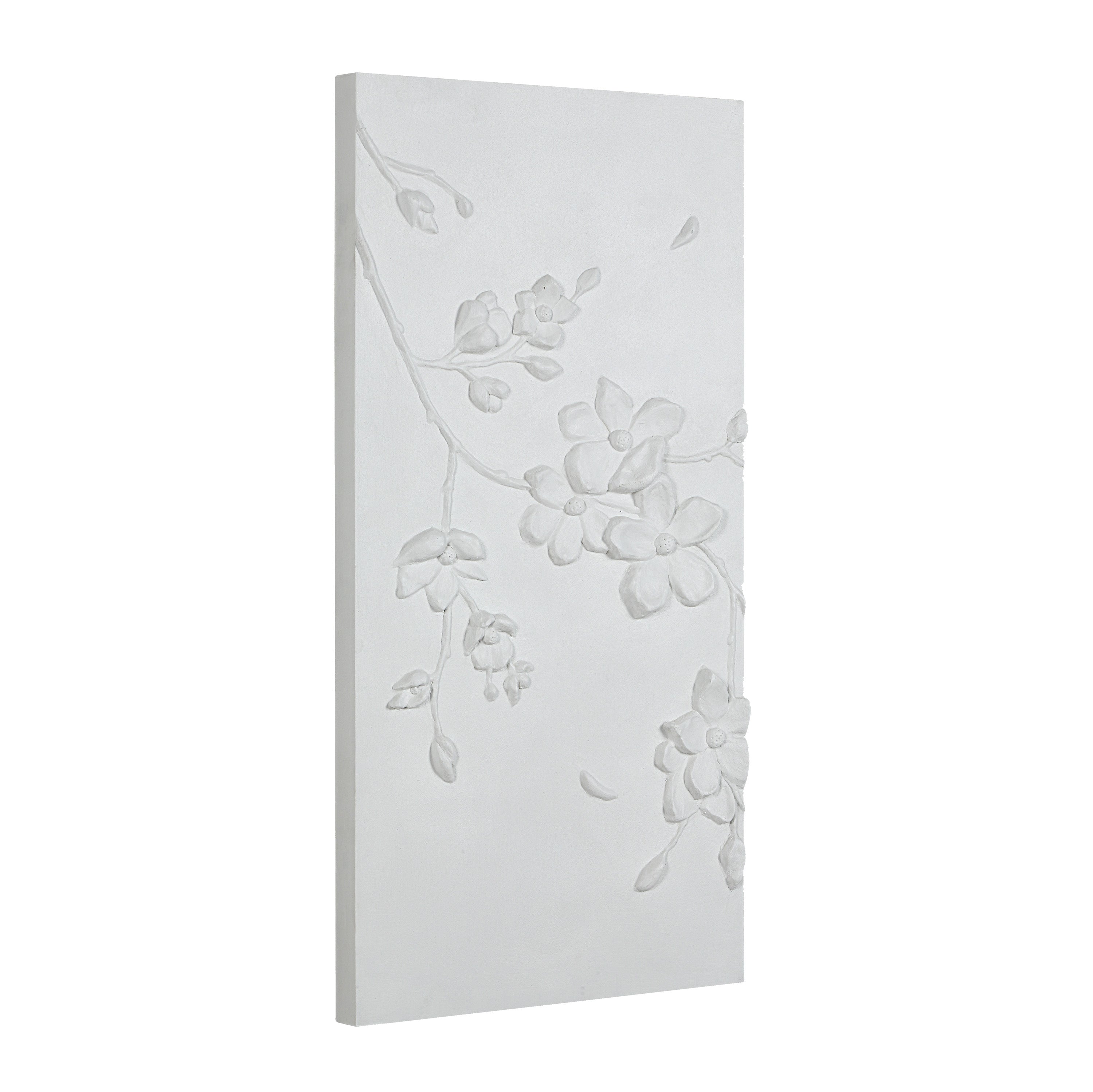 Beaudelaire 20" Wide Wall Decor, Matte White-Wall Art-DECOROLALA
