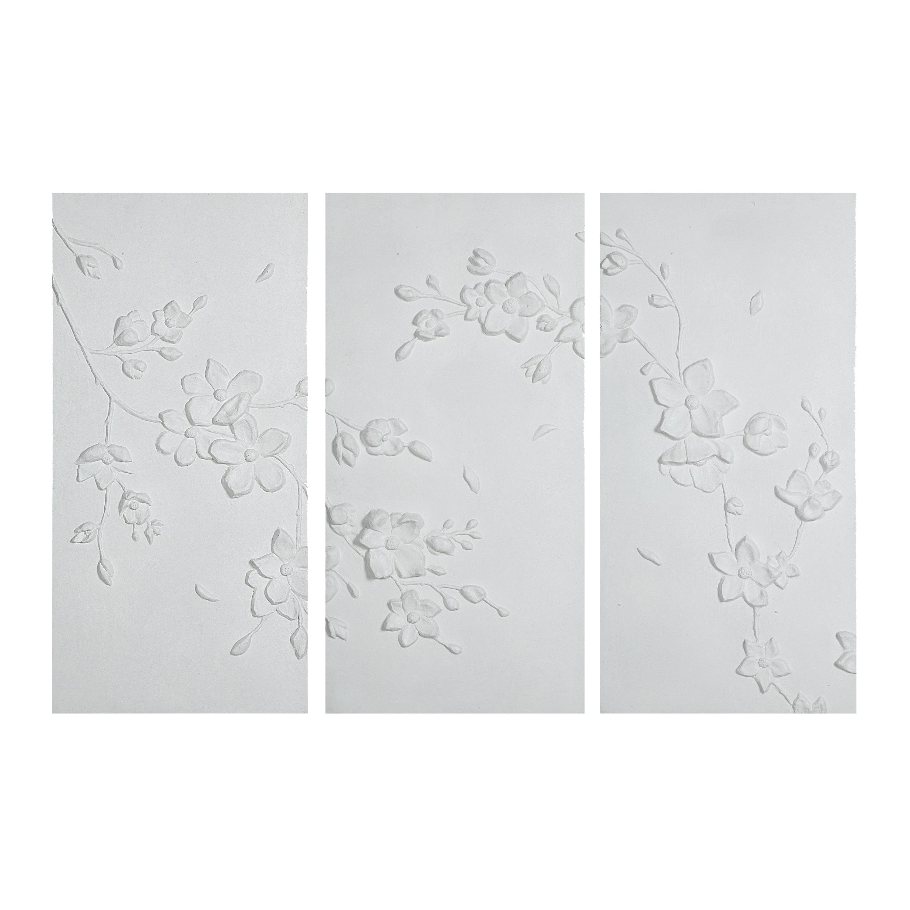 Beaudelaire 20" Wide Wall Decor, Matte White-Wall Art-DECOROLALA