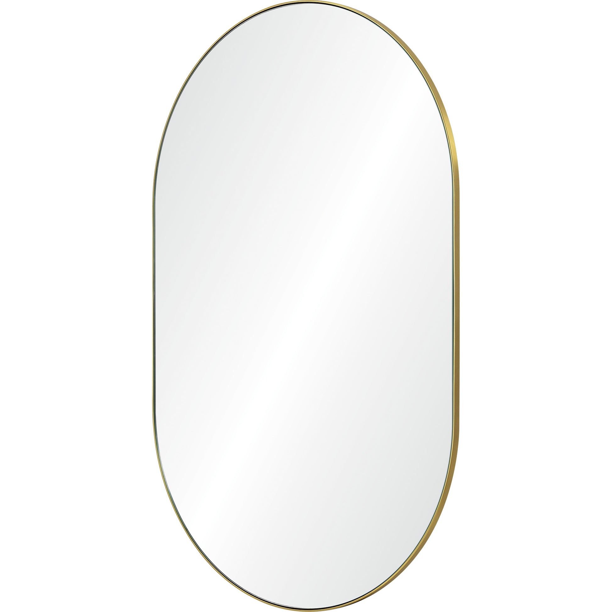 Beckah 40" Tall Oval Wall Mirror, Yellow-Mirror-DECOROLALA
