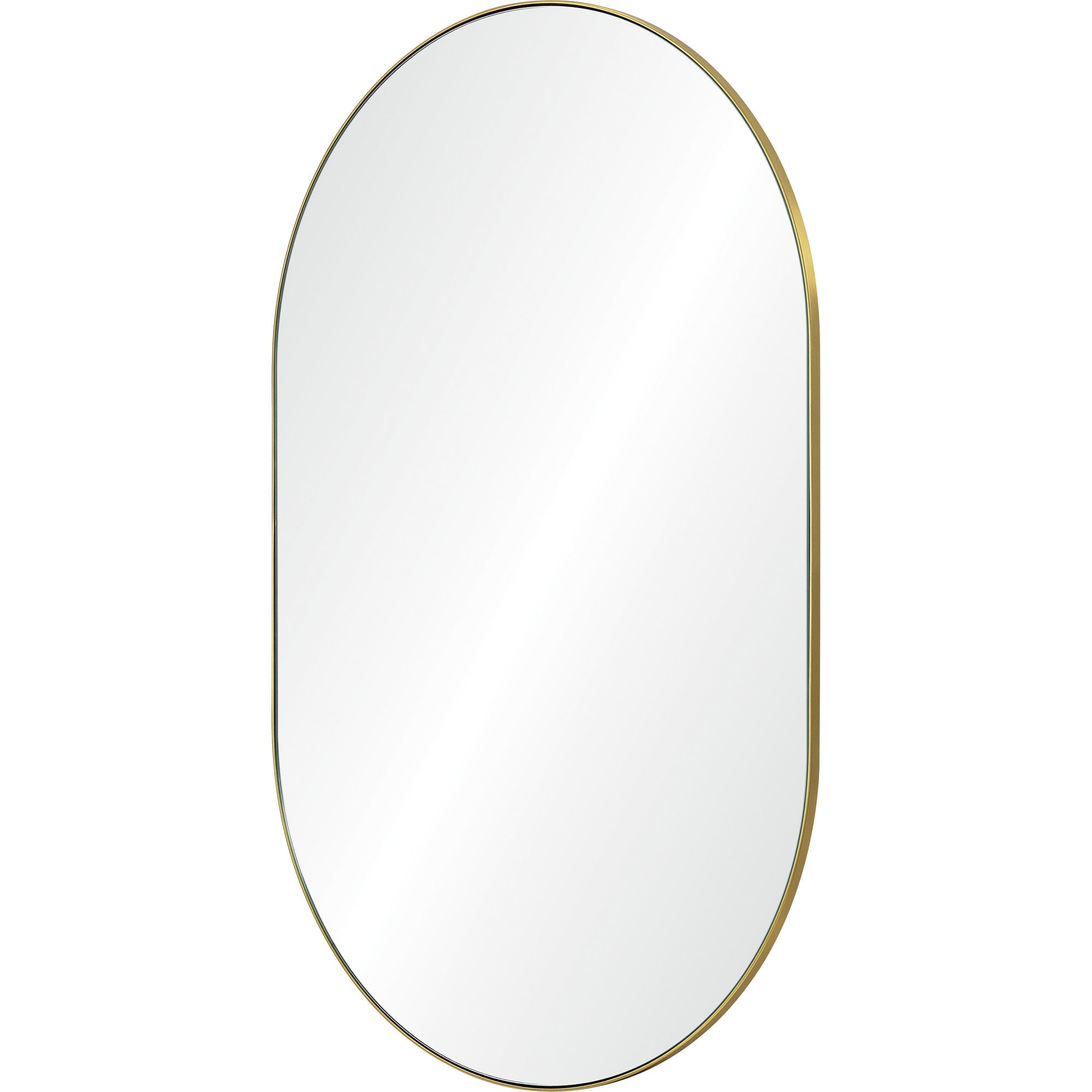 Beckah 40" Tall Oval Wall Mirror, Yellow-Mirror-DECOROLALA