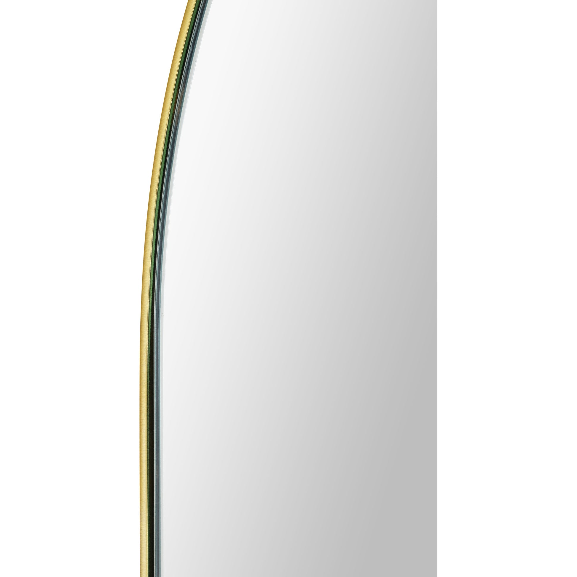 Beckah 40" Tall Oval Wall Mirror, Yellow-Mirror-DECOROLALA