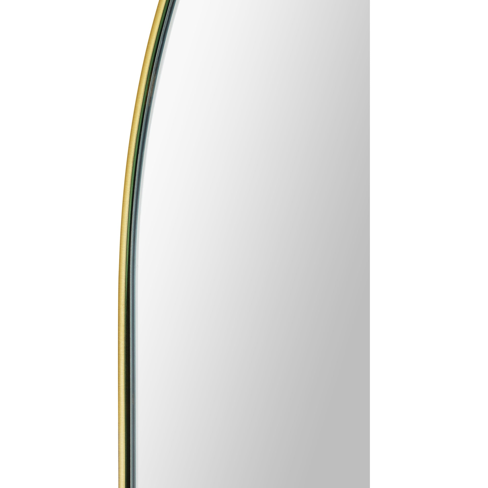 Beckah 40" Tall Oval Wall Mirror, Yellow-Mirror-DECOROLALA