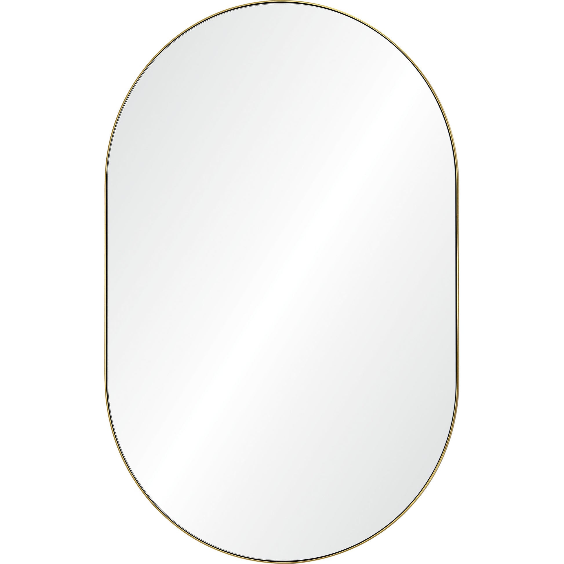 Beckah 40" Tall Oval Wall Mirror, Yellow-Mirror-DECOROLALA