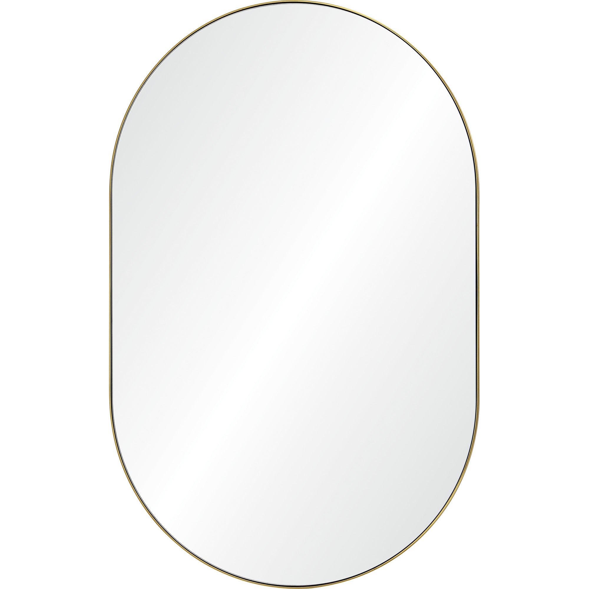 Beckah 40" Tall Oval Wall Mirror, Yellow-Mirror-DECOROLALA