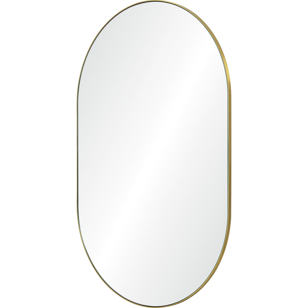 Beckah 40" Tall Oval Wall Mirror, Yellow-Mirrors-DECOROLALA