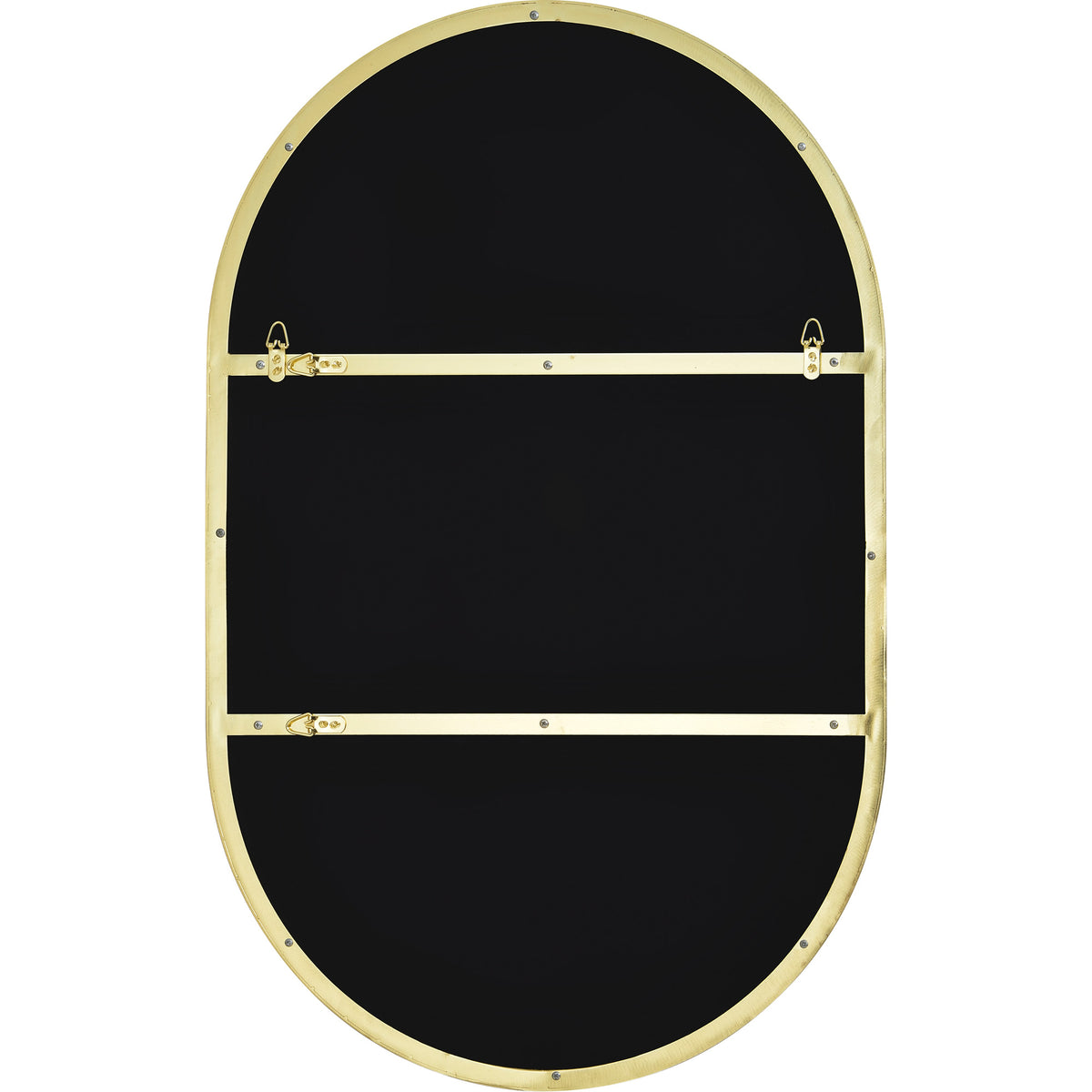 Beckah 40" Tall Oval Wall Mirror, Yellow-Mirrors-DECOROLALA