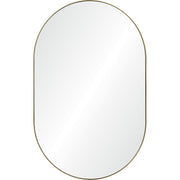 Beckah 40" Tall Oval Wall Mirror, Yellow-Mirrors-DECOROLALA