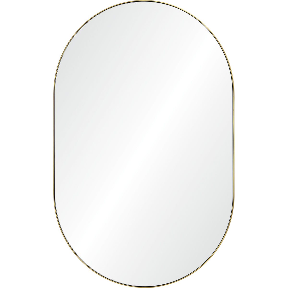 Beckah 40" Tall Oval Wall Mirror, Yellow-Mirrors-DECOROLALA