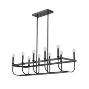 Beckett 10-Light Matte Black Island Pendant-Pendants-Hanging Lights-DECOROLALA