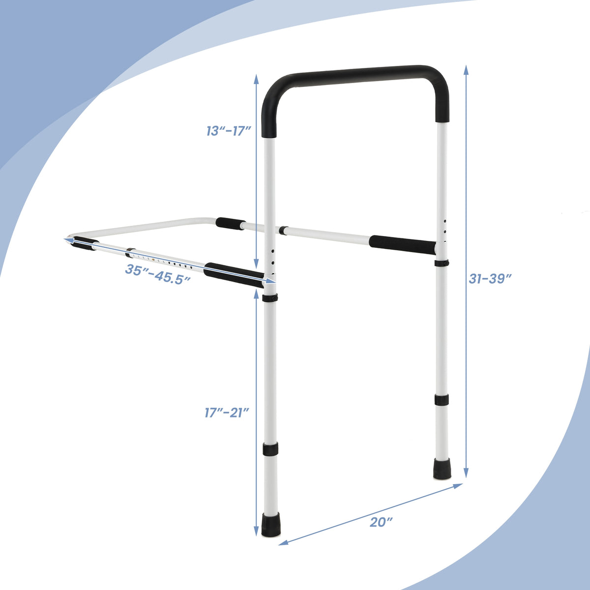 Bed Assist Rail Adjustable Fall Prevention-Health Care-DECOROLALA