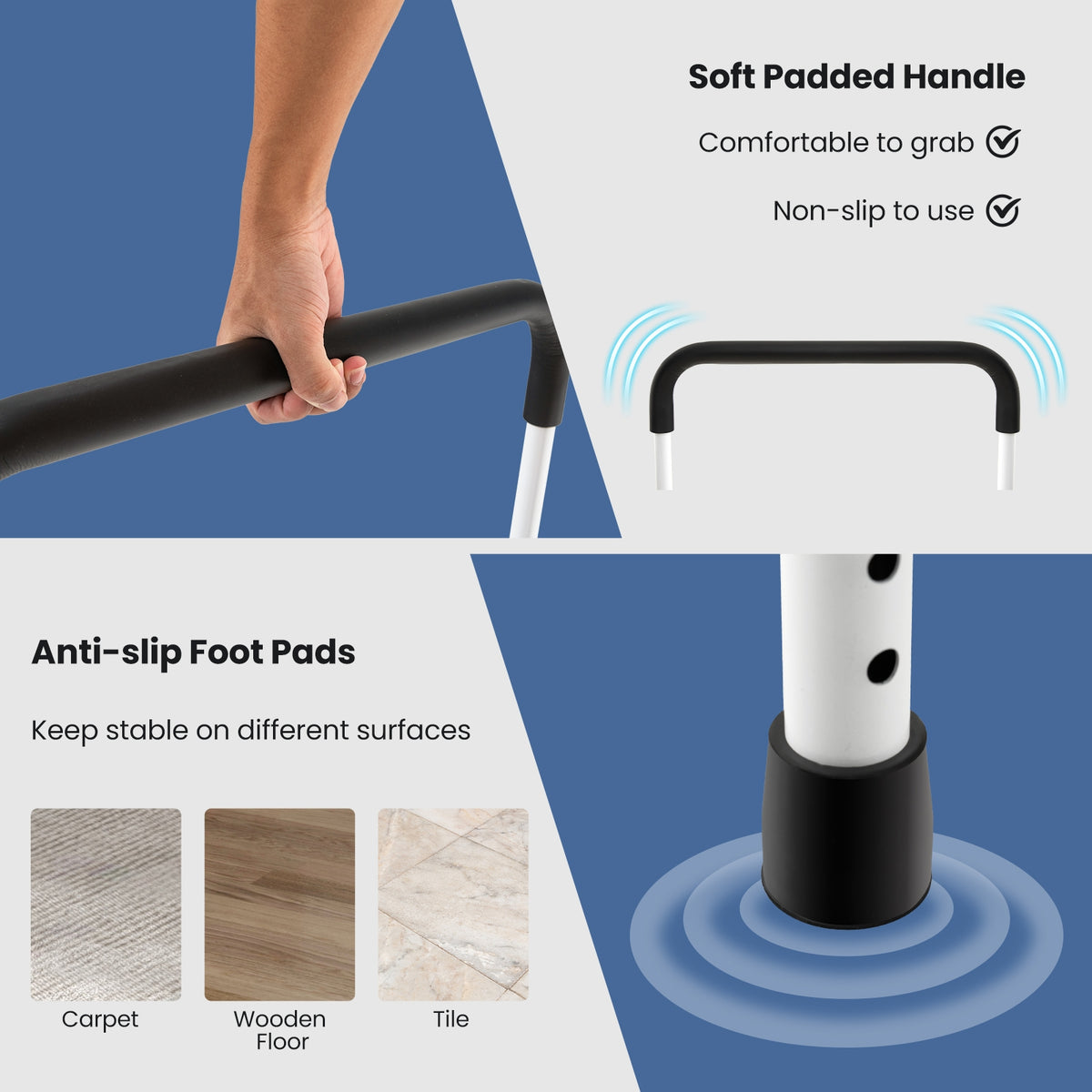 Bed Assist Rail Adjustable Fall Prevention-Health Care-DECOROLALA
