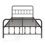 Bed Frame with Headboard and Under Bed Storage Black-Full Size-Simple Bed Frame-DECOROLALA