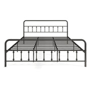 Bed Frame with Headboard and Under Bed Storage Black-King Size-Simple Bed Frame-DECOROLALA
