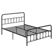 Bed Frame with Headboard and Under Bed Storage Black-Queen Size-Simple Bed Frame-DECOROLALA