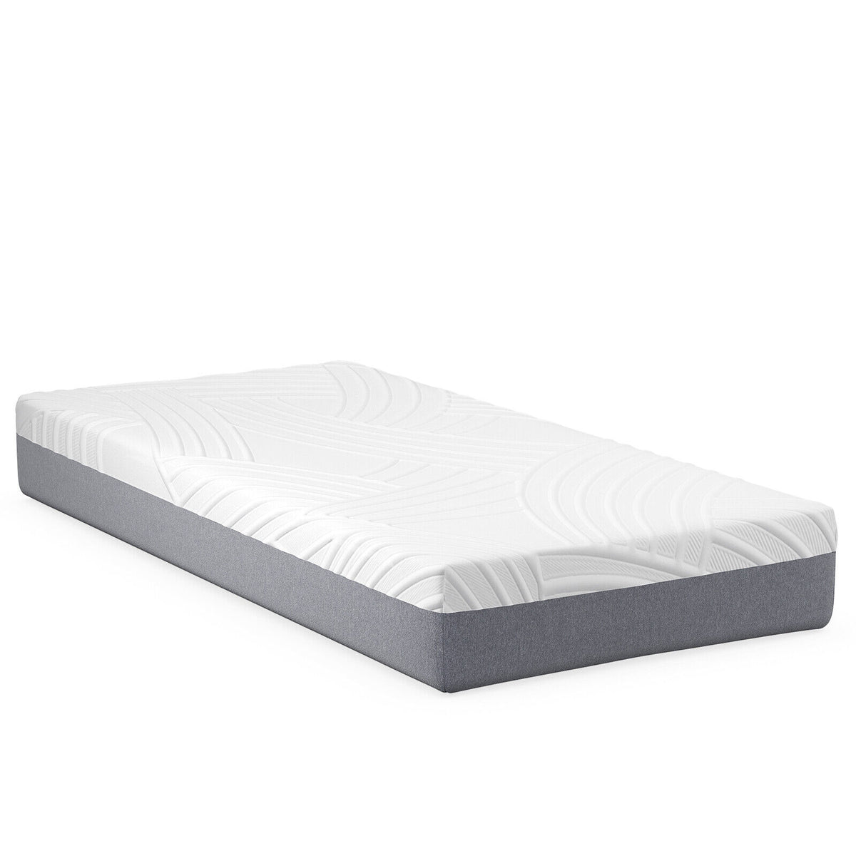 Bed Mattress Gel Memory Foam Convoluted Foam for Adjustable Bed-10 inches-Mattresses-DECOROLALA