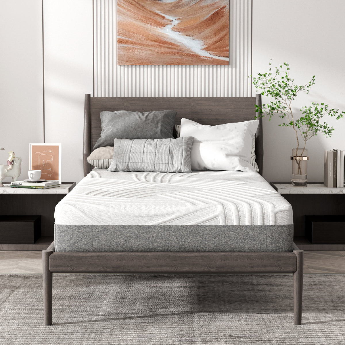 Bed Mattress Gel Memory Foam Convoluted Foam for Adjustable Bed-8 inches-Mattresses-DECOROLALA