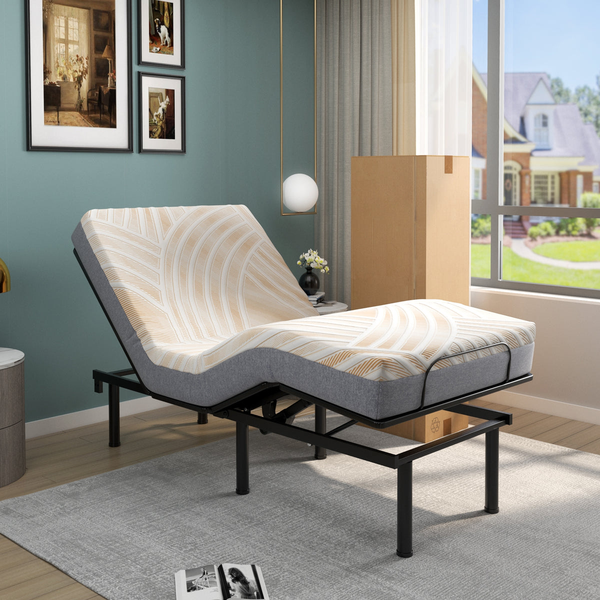 Bed Mattress Memory Foam Twin Size with Jacquard Cover for Adjustable Bed Base-8 inches-Mattresses-DECOROLALA