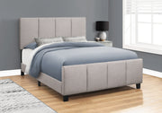 Bed - Queen Size / Grey Linen-Standard Beds-DECOROLALA