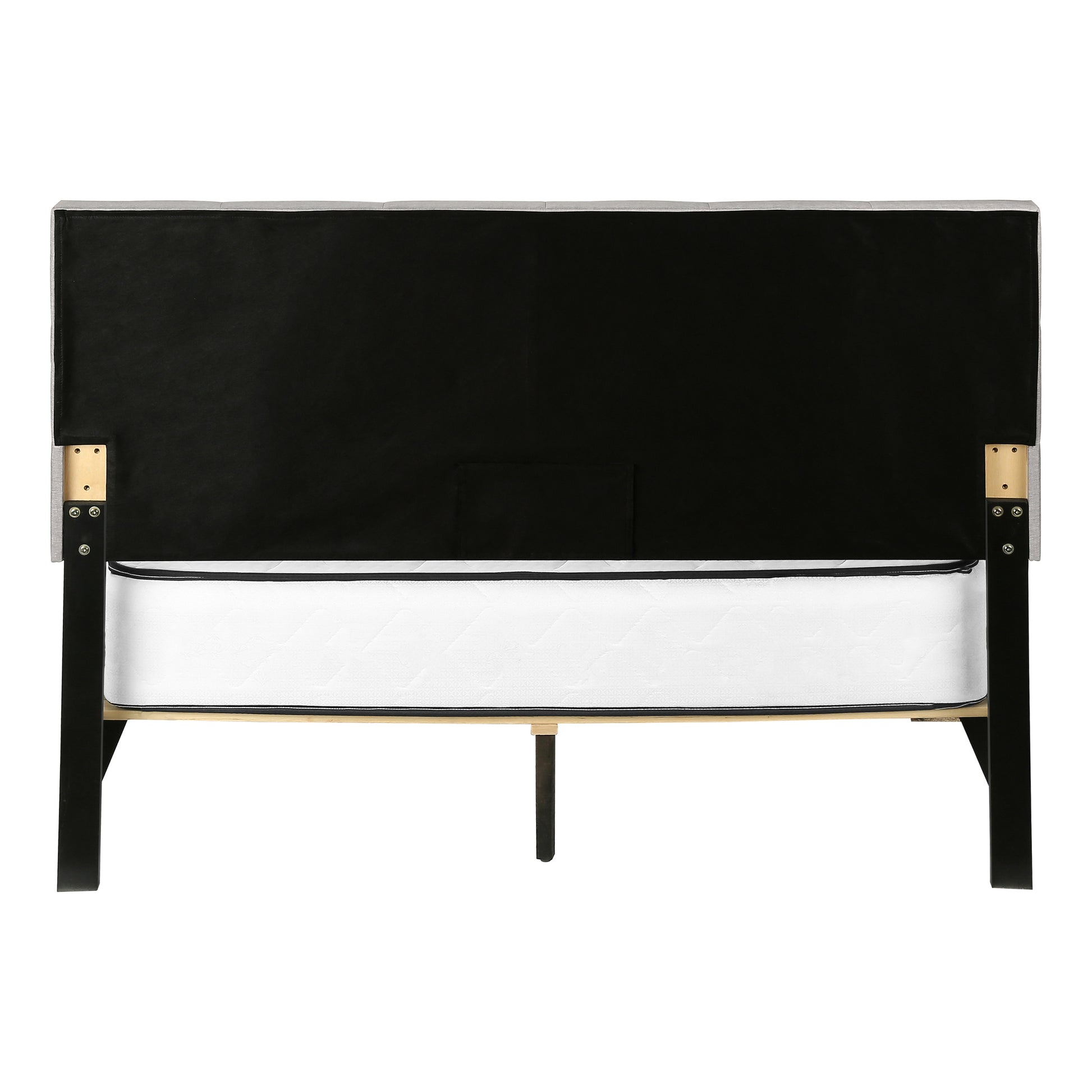 Bed - Queen Size / Grey Linen With 2 Storage Drawers-Standard Beds-DECOROLALA