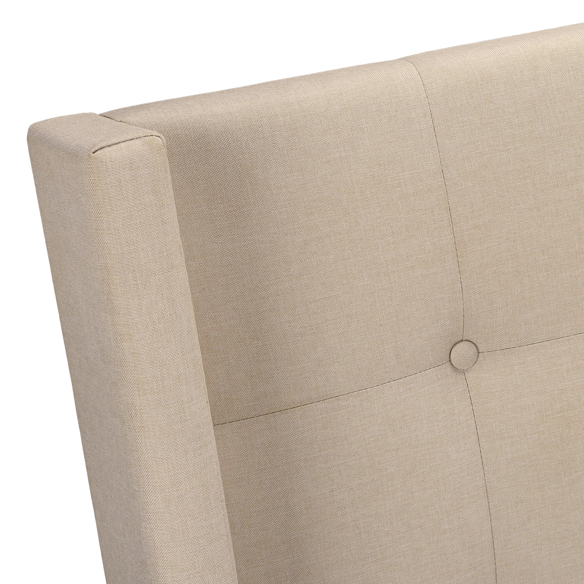 Bed - Queen Size / Grey Linen With Chrome Metal Legs-Standard Beds-DECOROLALA