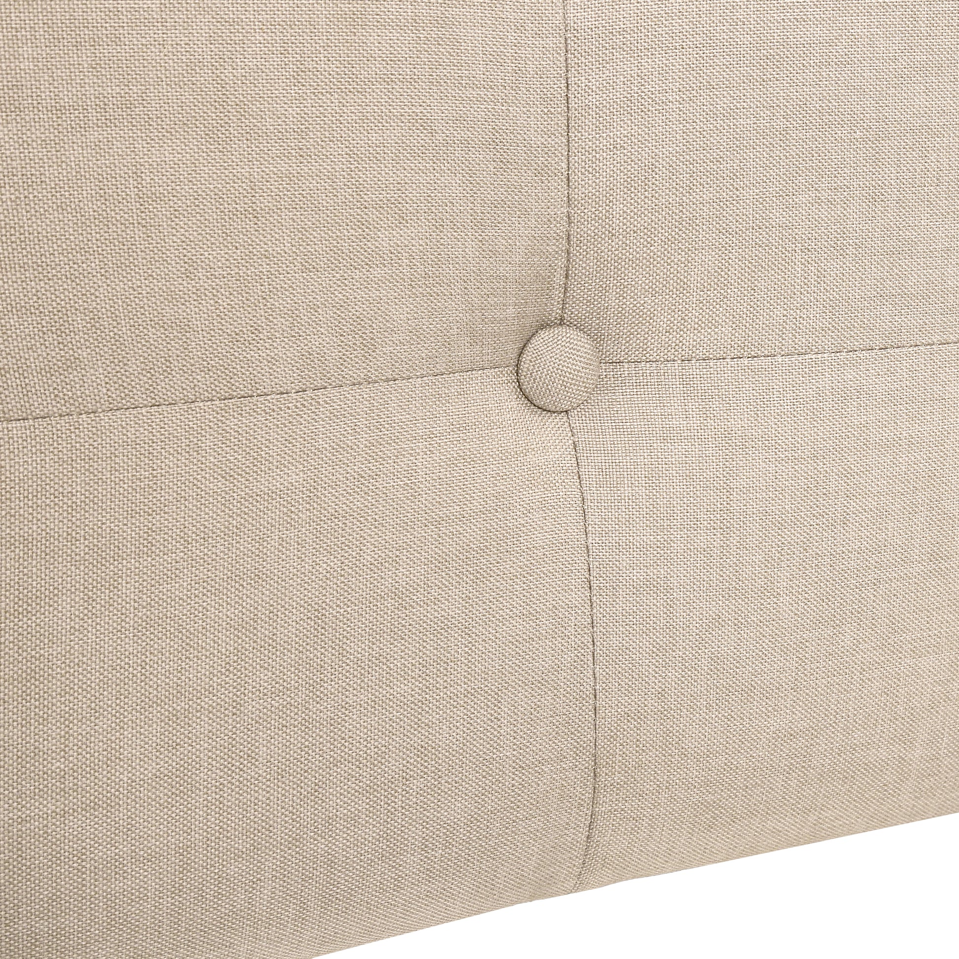 Bed - Queen Size / Grey Linen With Chrome Metal Legs-Standard Beds-DECOROLALA