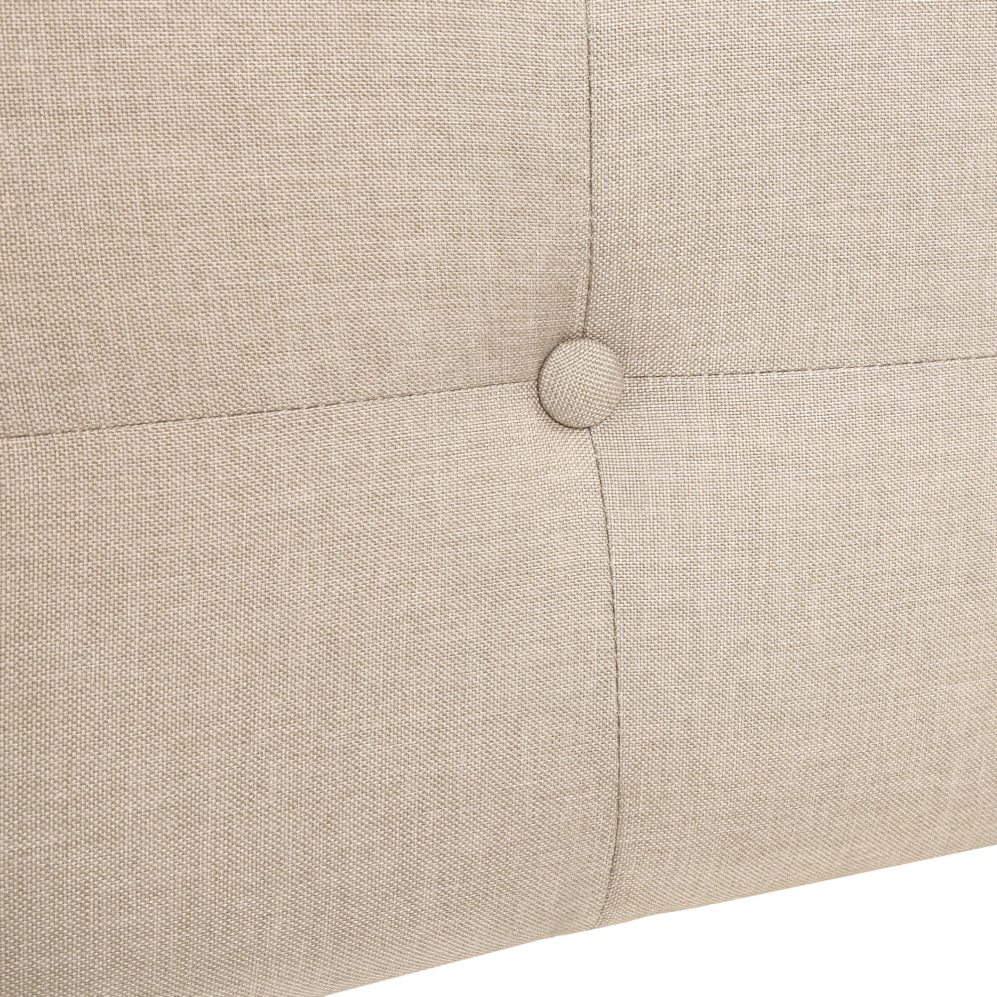 Bed - Queen Size / Grey Linen With Chrome Metal Legs-Standard Beds-DECOROLALA