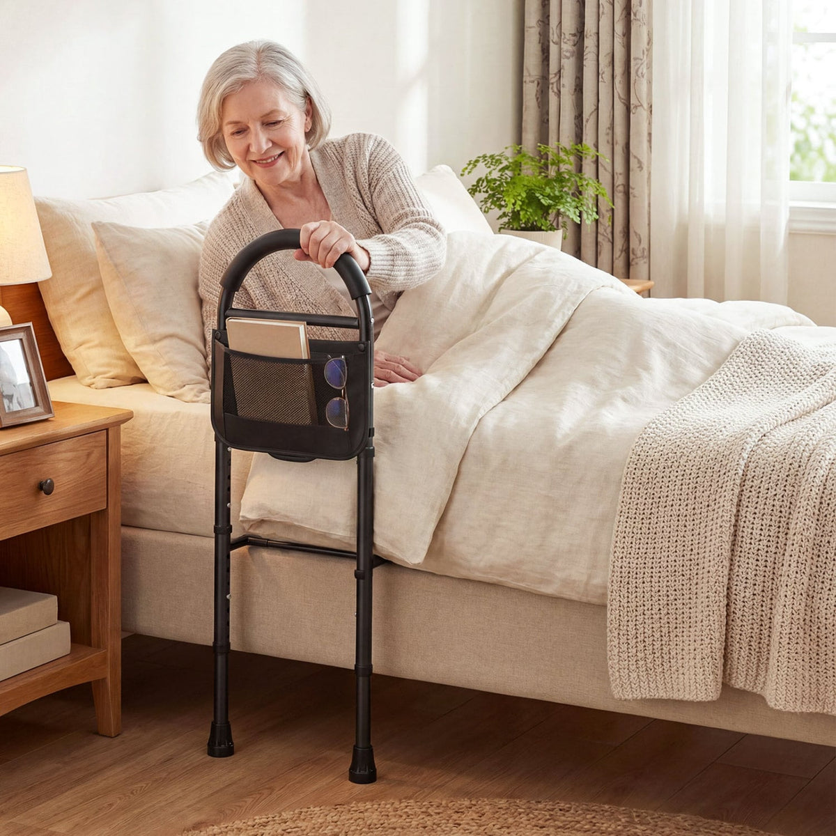 Bed Rails for Elderly Adults Safety Height Adjustable Bed Assist Railings-Health Care-DECOROLALA