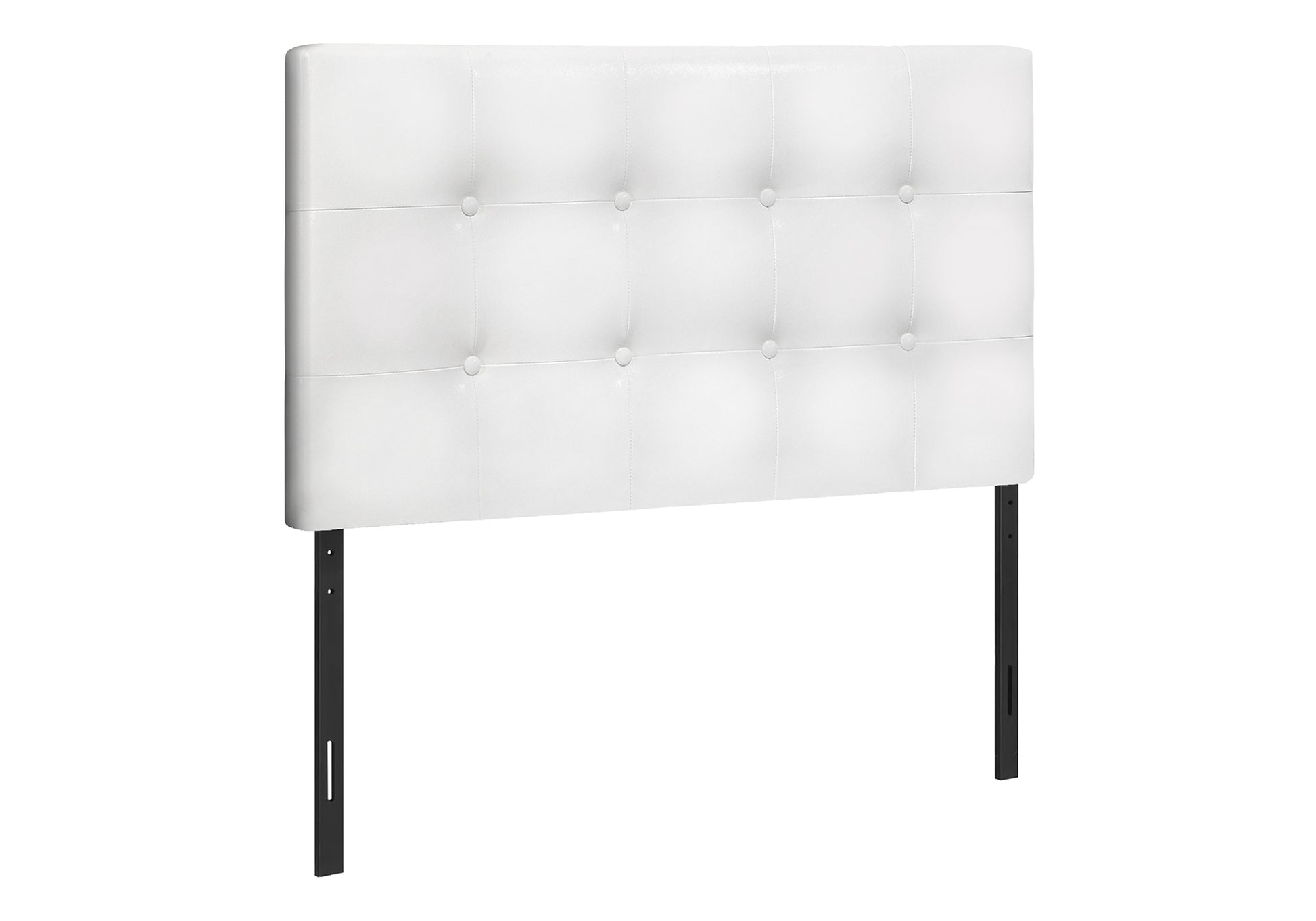Bed - Twin Grey Leather-Look Headboard-Bed-DECOROLALA