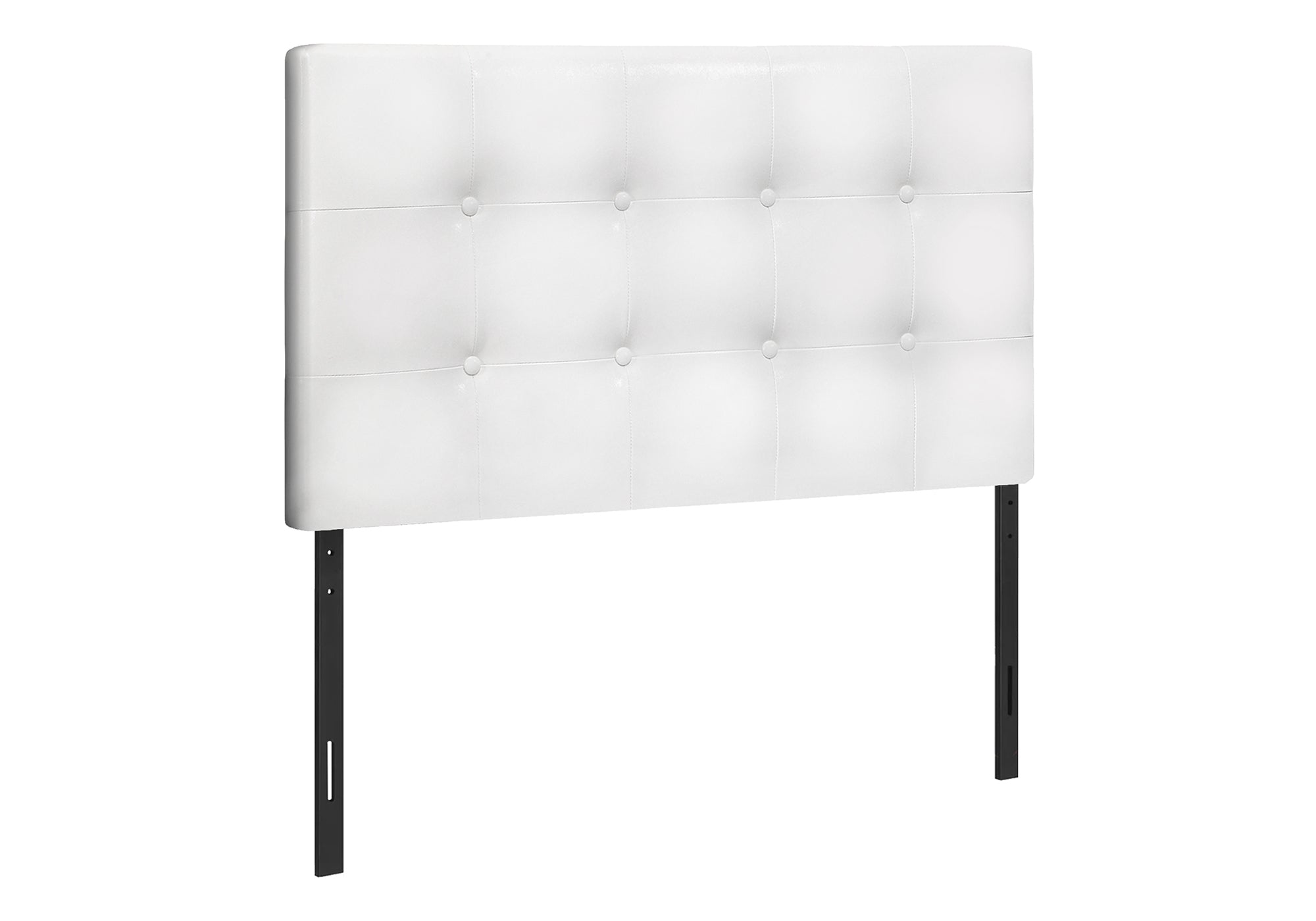 Bed - Twin Grey Leather-Look Headboard-Bed-DECOROLALA