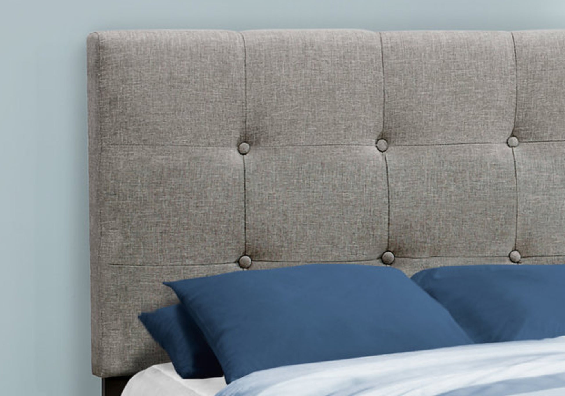 Bed - Twin Size / Dark Grey Boucle Fabric-Standard Beds-DECOROLALA