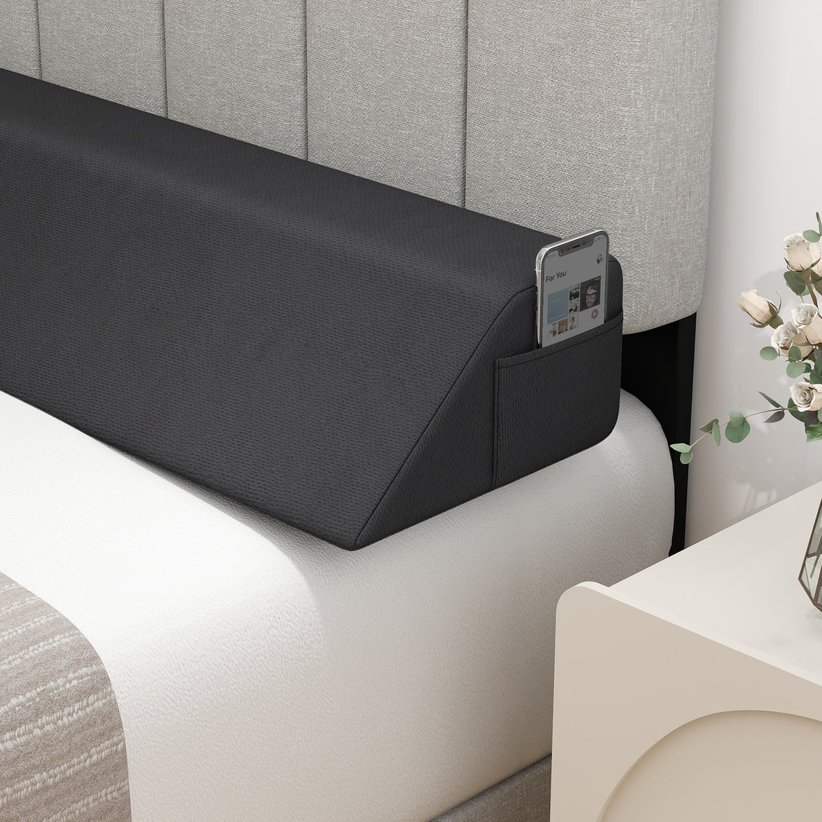 Bed Wedge Pillow with Storage Bag-Full Size-Bedding-DECOROLALA