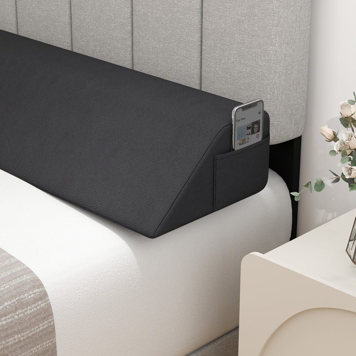 Bed Wedge Pillow with Storage Bag-Queen Size-Bedding-DECOROLALA