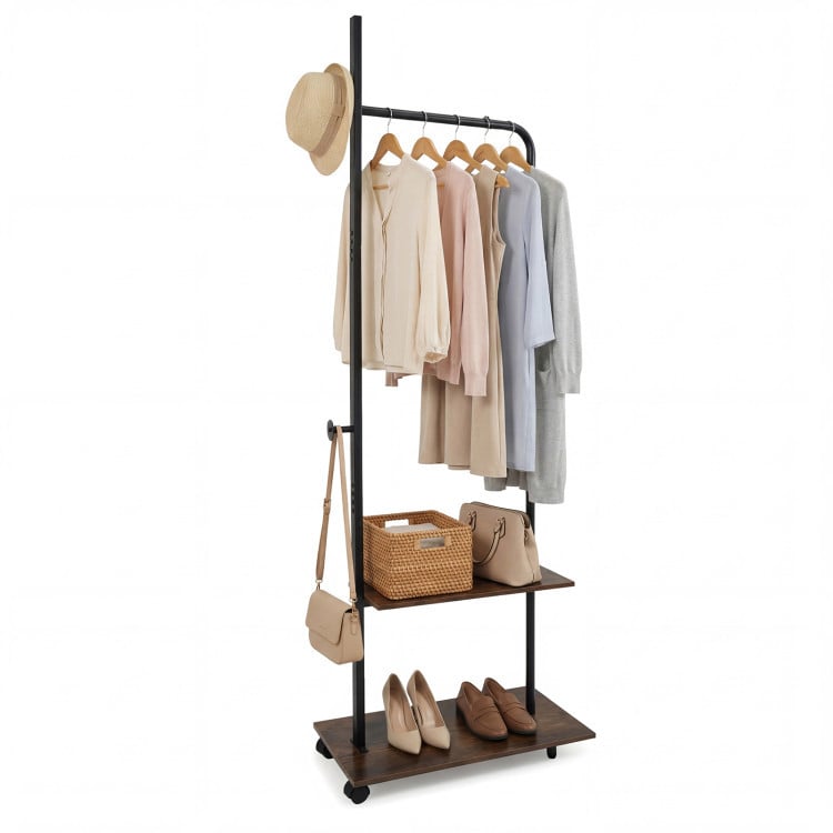 Bedroom Set with 3-Tier Clothes Rack Freestanding Clothing Rack and Dresser Storage Tower-Bedroom Furniture Sets-DECOROLALA